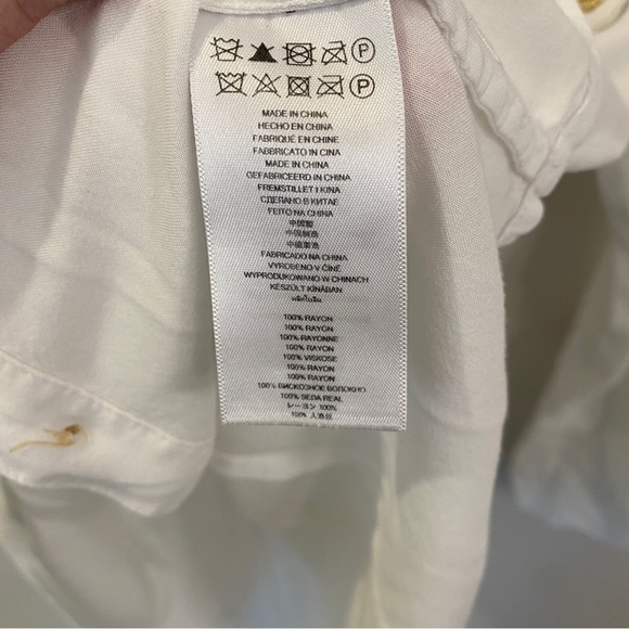 Michael Michael Kors Ladies White Button-Down Shirt Size Medium - Picture 4 of 7